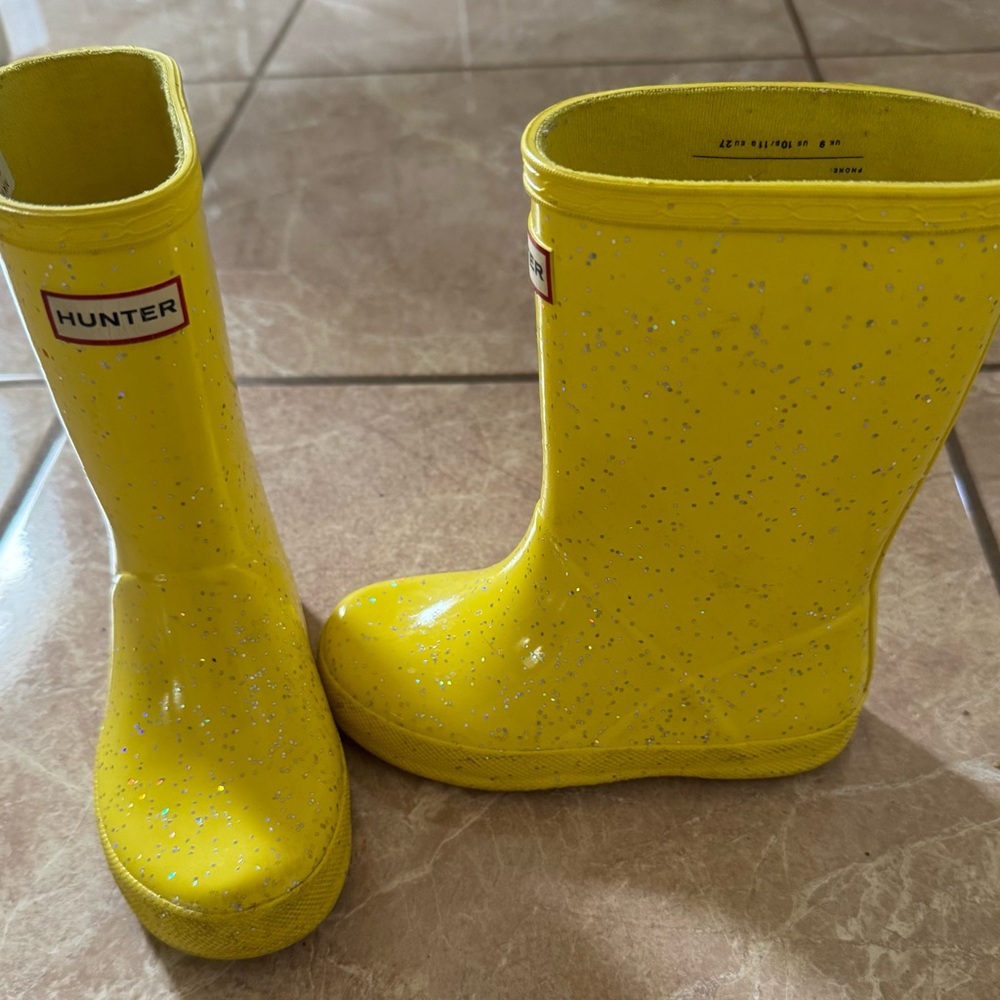 Hunter Yellow Rain & Snow Boots